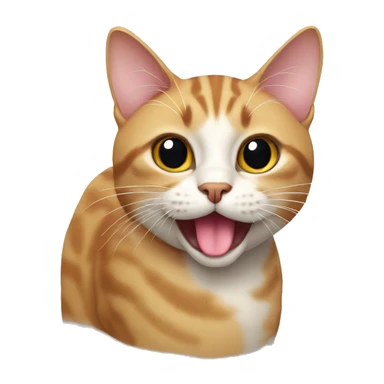 cat with tongue out looking smug sticker