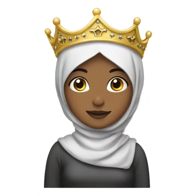 hijab girl with a crown  sticker