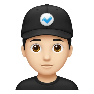  une casquette avec un logo businness sticker