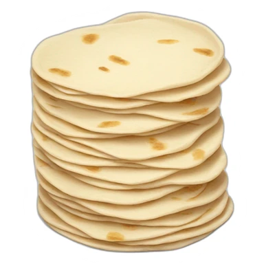 Small Stack of flour tortillas with some grill marks sticker