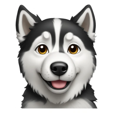 Black and white huskey  sticker