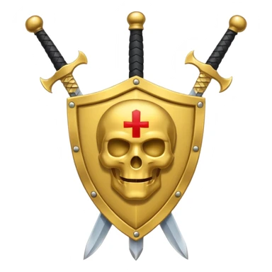 Escudo con espadas y grifones sticker