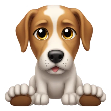 Dog wearing slippers sticker