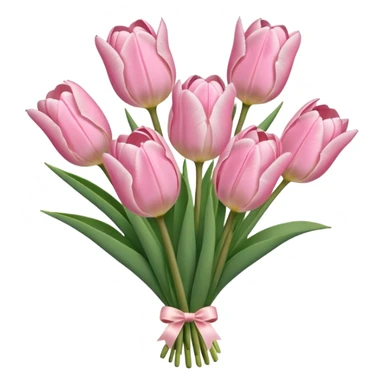 Cute Bouquet of Light pink tulips sticker