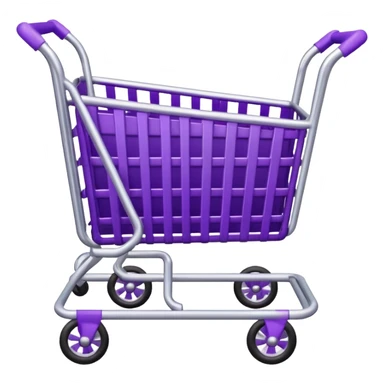 purple and silver shopping cart sticker