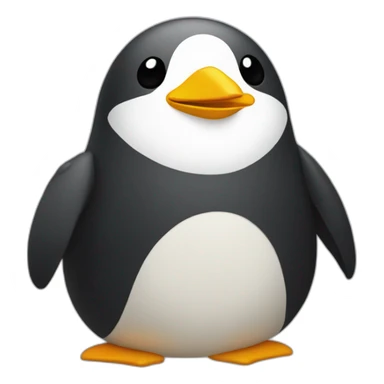 Pingouin qui fait un bisous sticker