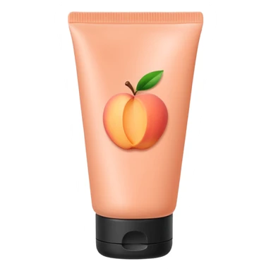 solid light peach plain skincare tube sticker