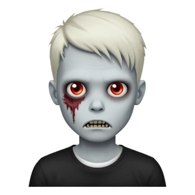 zombie boy with emo hair and white shirt emoji created using AI. Copy and paste zombie boy with emo hair and white shirt emoji to use or share on Discord and Slack.
 sticker
