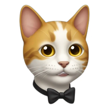 cat like charlie chaplin sticker