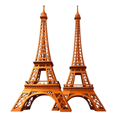 Orange Eiffel Tower sticker