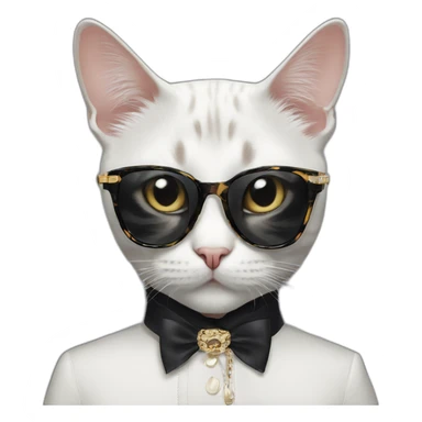 dior fashionable cat sticker