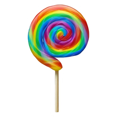 Neon rainbow swirl lollipop   sticker