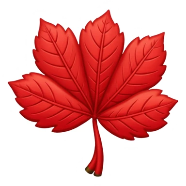 Un trébol de cinco hojas rojo sticker