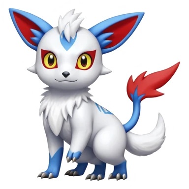  Cute Guilmon-Latias-Umbreon-Fakémon-hybrid-creature (full body)  sticker