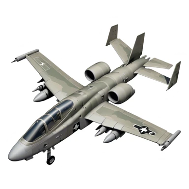 Warthog Jet (A-10 Thunderbolt II) - Fairchild Republic (Model Year: 2022) (Iconic colour: Desert camo) sticker
