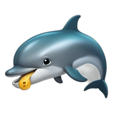 Dolphin bites Donald trump sticker