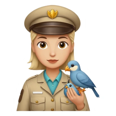 Zookeeper with bird sticker
