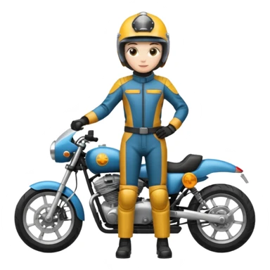 motorcycle human with helmet full body sticker