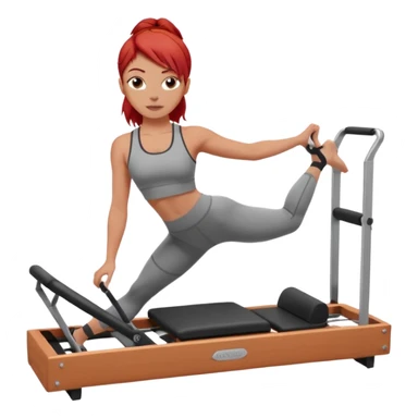 Pilates + red hair + white girl + reformer sticker