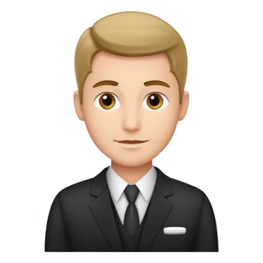 Je veux un réceptionniste d"hotel élégant masculin sticker