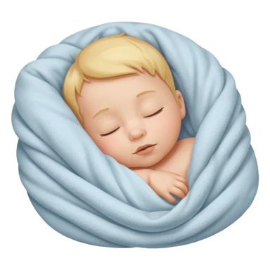 Baby sleeping in a blanket sticker