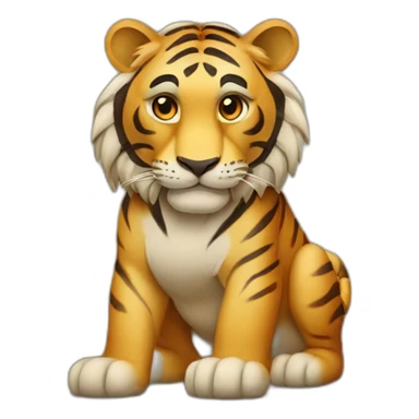 Tigre sur un lion sticker