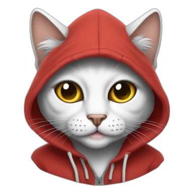 hacker cat with hoodie sticker