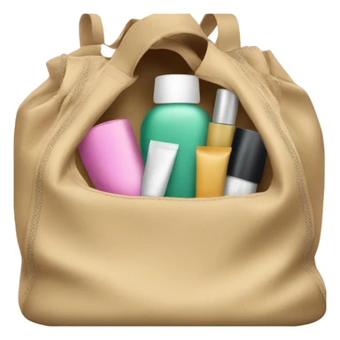 bag with cosmetics sticking out sticker