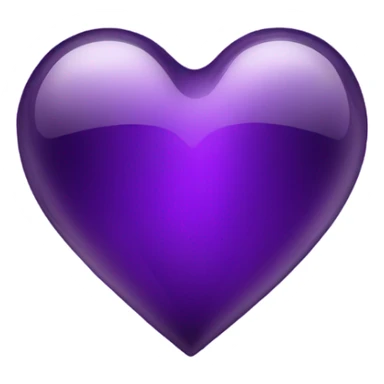 Shiny glass dark purple heart  sticker