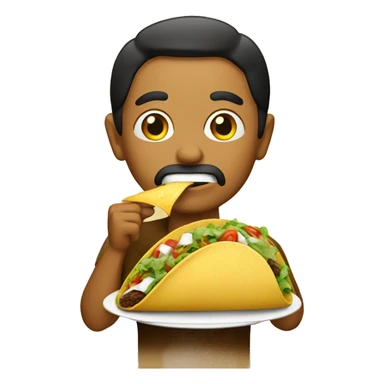 mexican eating taco sticker