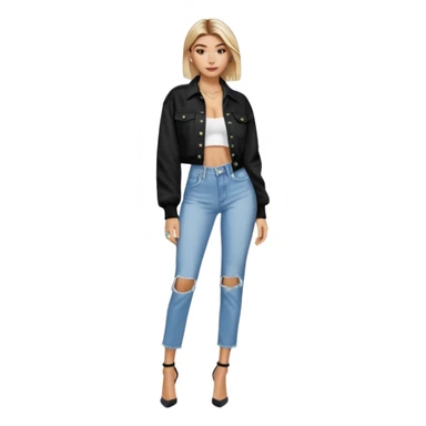 Hailey bieber en voyant tout le corps  sticker