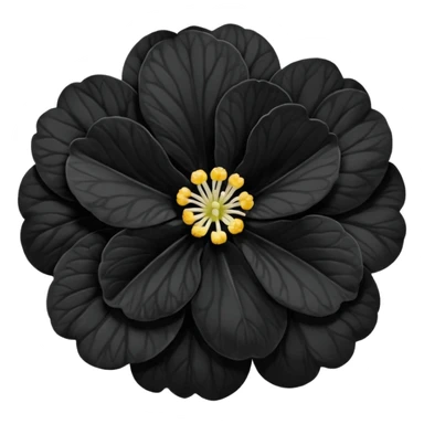 super realistic black begonia sticker