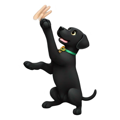 black labrador puppy high five sticker