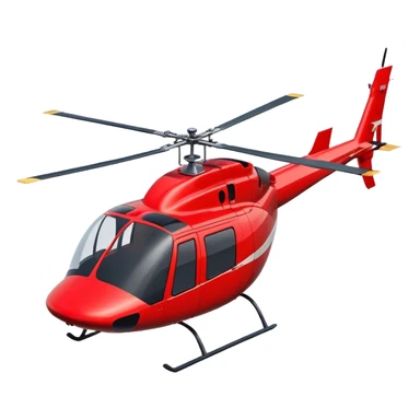 Bell 206 - Bell Helicopter (Model Year: 2021) (Iconic colour: Red) sticker