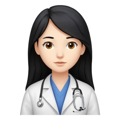 second year of medicine, but avatar with long black hair sticker