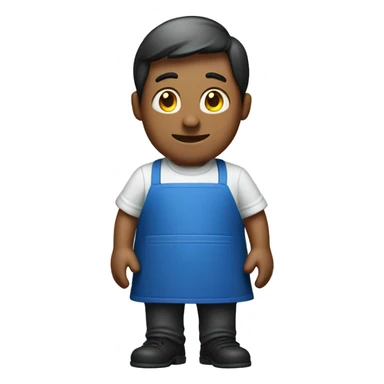 guy in a blue apron cook sticker