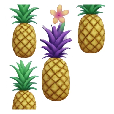 Purple pineapple sticker