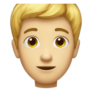 thoughtful person face sticker