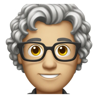 Young millennial Beethoven with glasses sticker