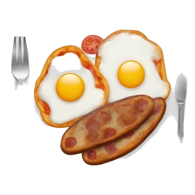 Full english breakfast plate sticker