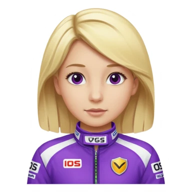girl blonde, Race Driver purple cloth sticker