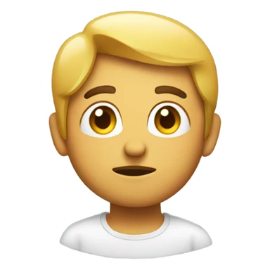 Emoji turned to the side with a side eye looking back sticker