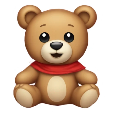 Teddy bear on a red picnic blanket  sticker