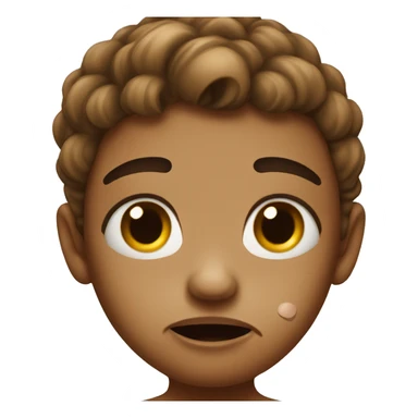 scared with birthmark sticker