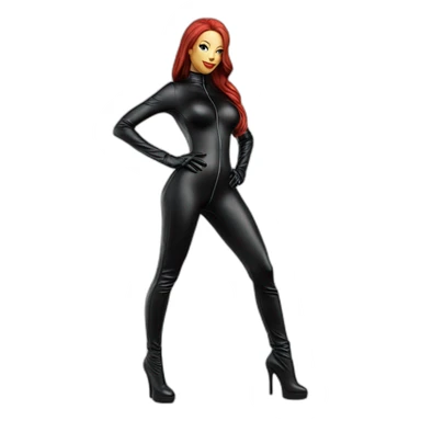 Bianca Beauchamp hyperréalisme in catsuit full body sticker