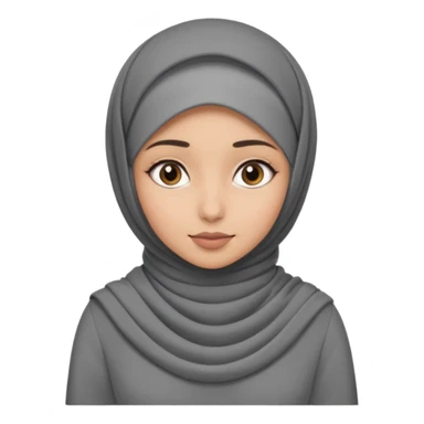Hidjab girl that is wearing gray dress sticker