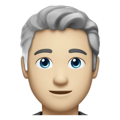 man, blue eyes, 30 years old, white skin, black hair, blazer with t-shirt, good looking sticker