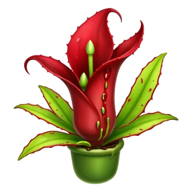  planta carnivora con sangre sticker