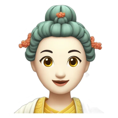Guanyin smile goodluck sticker
