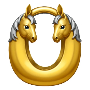 golden horse shoe sticker